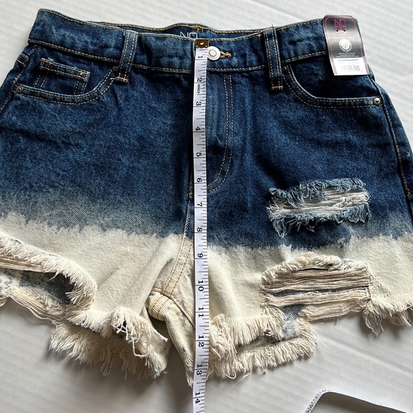 NWT NOBO bleached distressed high-rise mom fit denim  summer shorts size 5 - Picture 6 of 7